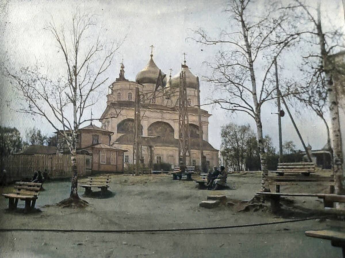 Собор Покрова Пресвятой Богородицы, Кимры (Кимрский район и г. Кимры, Тверская область). архивная фотография, Фото 1935 -36 годов, перед взрывом. С сайта:https://vk.com/ikimry