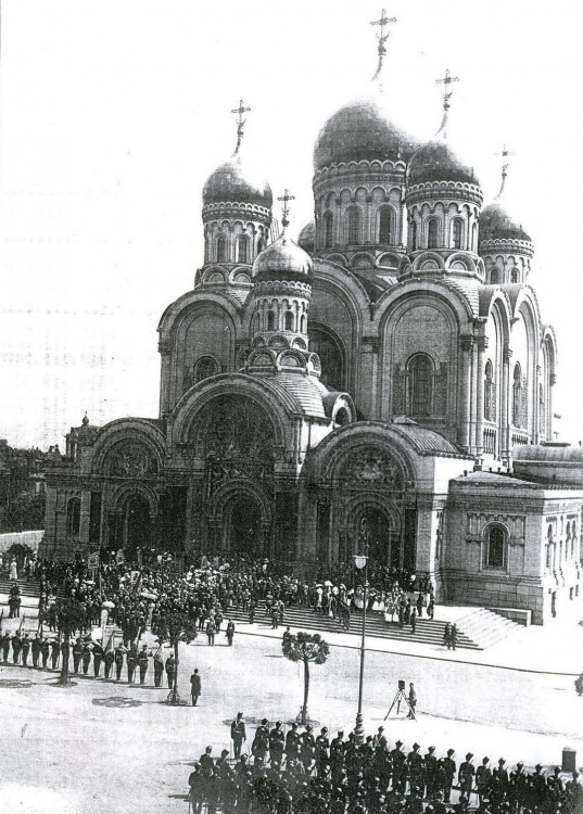 Собор Александра Невского, Варшава (Мазовецкое воеводство, Польша). архивная фотография, Освящение собора во имя св. блгв. кн. Александра Невского в Варшаве, 20 мая 1912 г. Пасхальная коллекция - фотографии, открытки и изображения из 