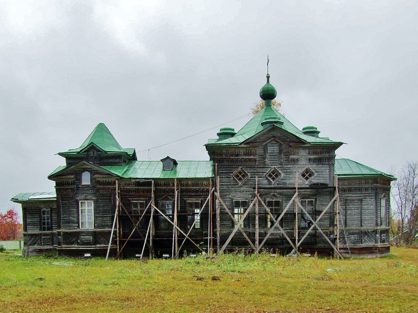 Церковь Николая Чудотворца, Юхнево (Вельский район, Архангельская область). фасады, вид с юга
