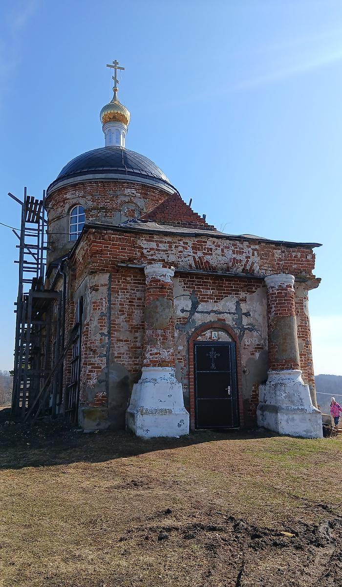 Центральный вход, документальные фотографии. Церковь Николая Чудотворца, Паново (Зеленодольский район, Республика Татарстан)