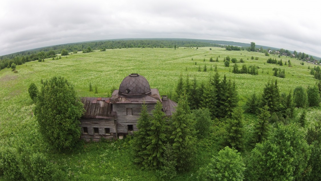 Церковь Николая Чудотворца, Коргозеро (Вожегодский район, Вологодская область). общий вид в ландшафте, Обследование храма экспедицией проекта 