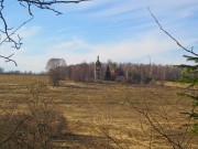Церковь Троицы Живоначальной, Вид с противоположного берега реки Иружа<br>, Иружи, урочище, Ржевский район и г. Ржев, Тверская область