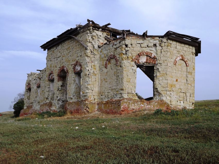 Церковь Казанской иконы Божией Матери, Юнгеровка (Лысогорский район, Саратовская область). общий вид в ландшафте