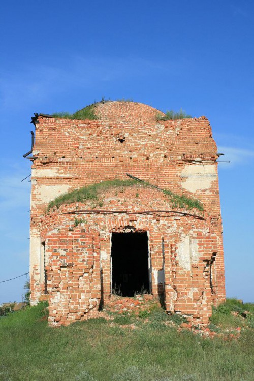 Церковь Николая Чудотворца, Меловое (Красноармейский район, Саратовская область). общий вид в ландшафте