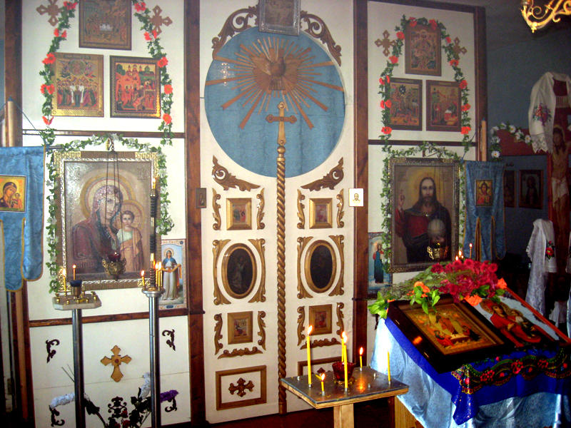 Большое Шемякино. Молитвенный дом Германа Казанского (старый). интерьер и убранство, Внутри храма