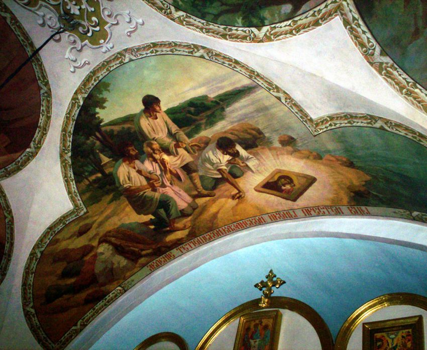 Собор Троицы Живоначальной, Тетюши (Тетюшский район, Республика Татарстан). интерьер и убранство, Явление Тетюшской Казанской иконы Пресвятой Богородицы. Роспись.