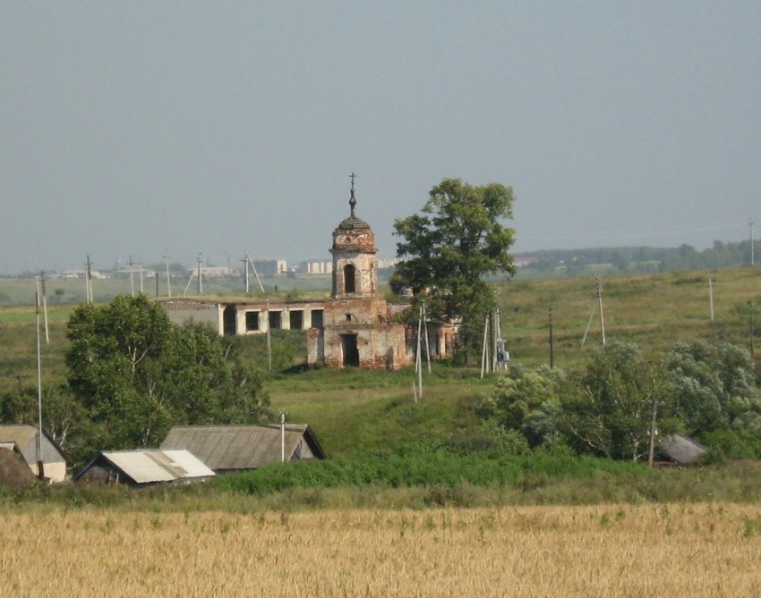 Колунец. Церковь Михаила Архангела. общий вид в ландшафте