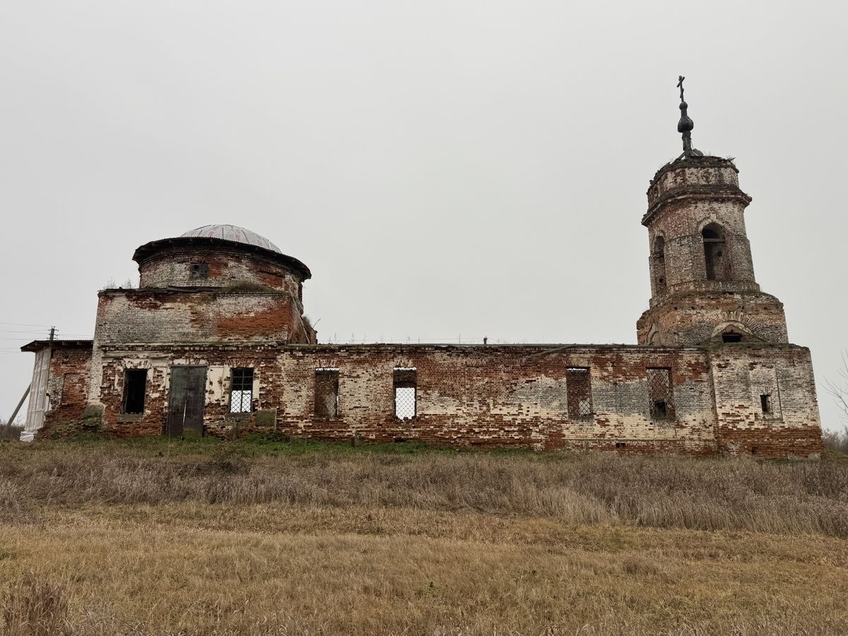 Вид с севера, фасады. Церковь Михаила Архангела, Колунец (Тетюшский район, Республика Татарстан)