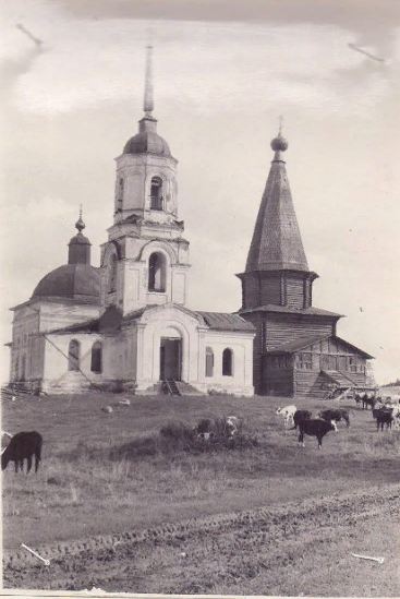 Церковь Илии Пророка, Поцкий погост (Тарногский район, Вологодская область). архивная фотография, Фото А.А.Лебедева из собрания Тарногского музея традиционной народной культуры ( с сайта  goskatalog.ru)