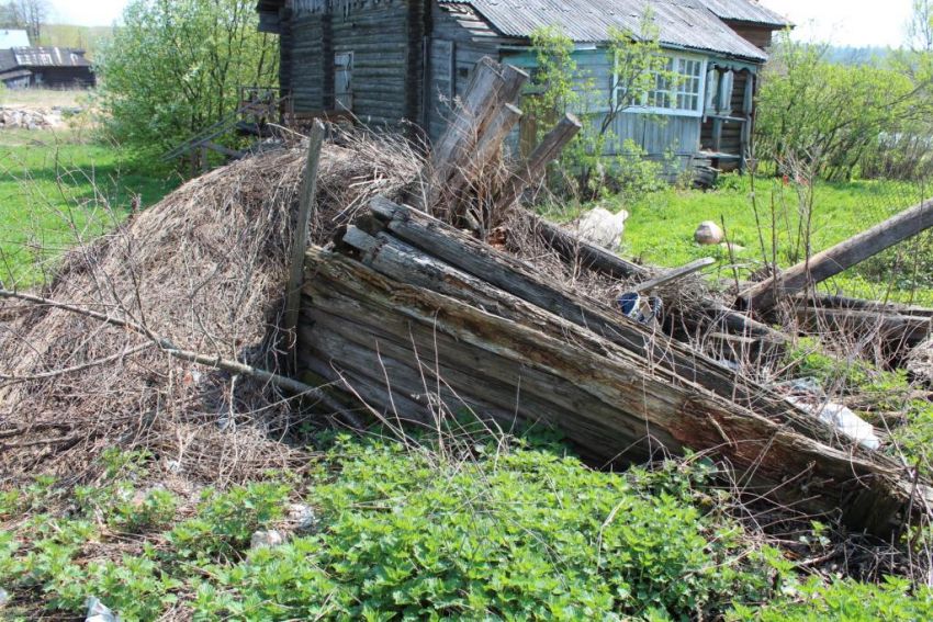 Неизвестная часовня, Царевское (Сергиево-Посадский городской округ, Московская область). фасады, Развалины часовни