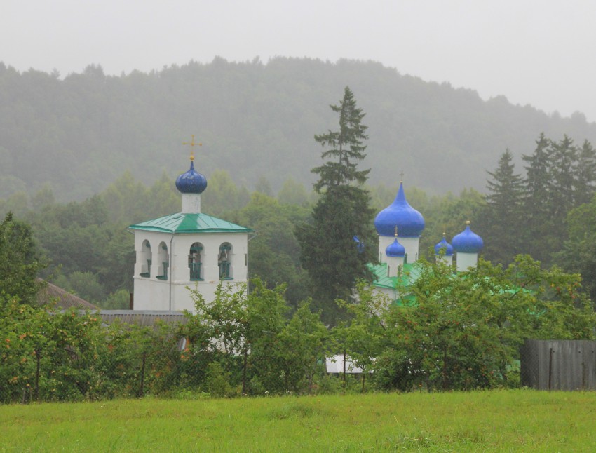 Мальской Рождественский монастырь, Малы (Печорский район, Псковская область). общий вид в ландшафте