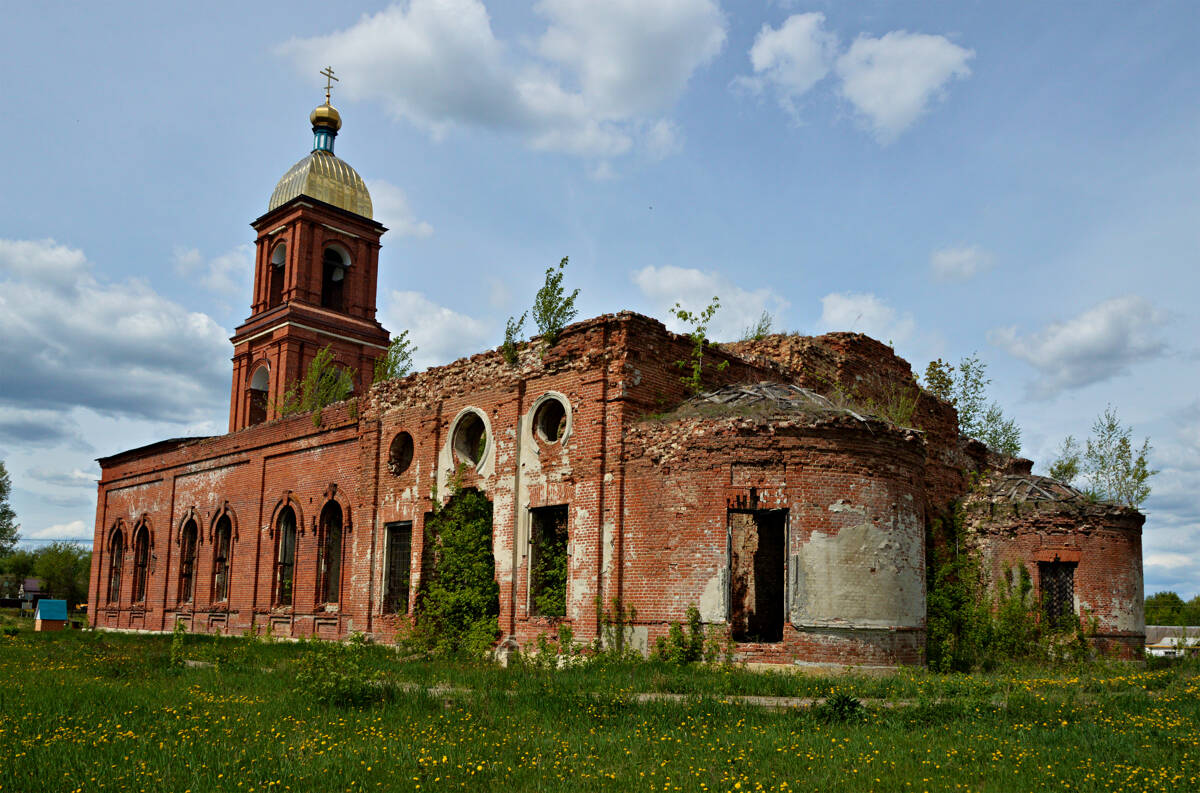 Церковь Ахтырской иконы Божией Матери, Калабино (Задонский район, Липецкая область). фасады