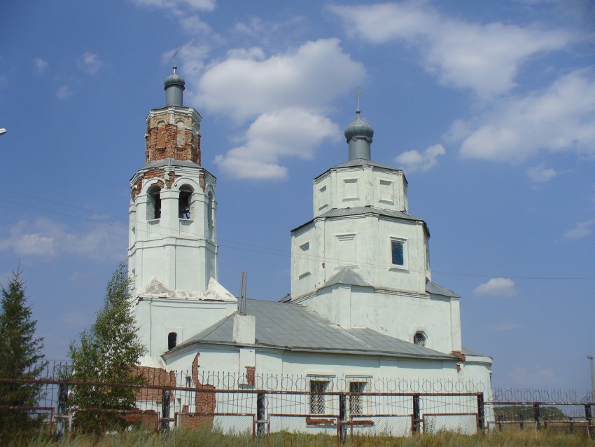 Новоспасск. Церковь Происхождения Честных Древ Креста Господня. фасады