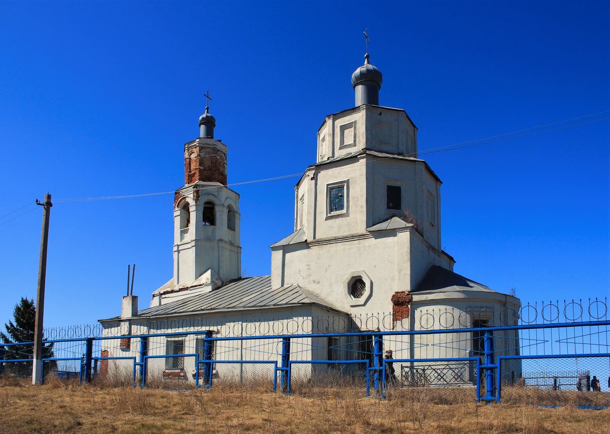 Церковь Происхождения Честных Древ Креста Господня, Новоспасск (Алексеевский район, Республика Татарстан). фасады, Вид с востока