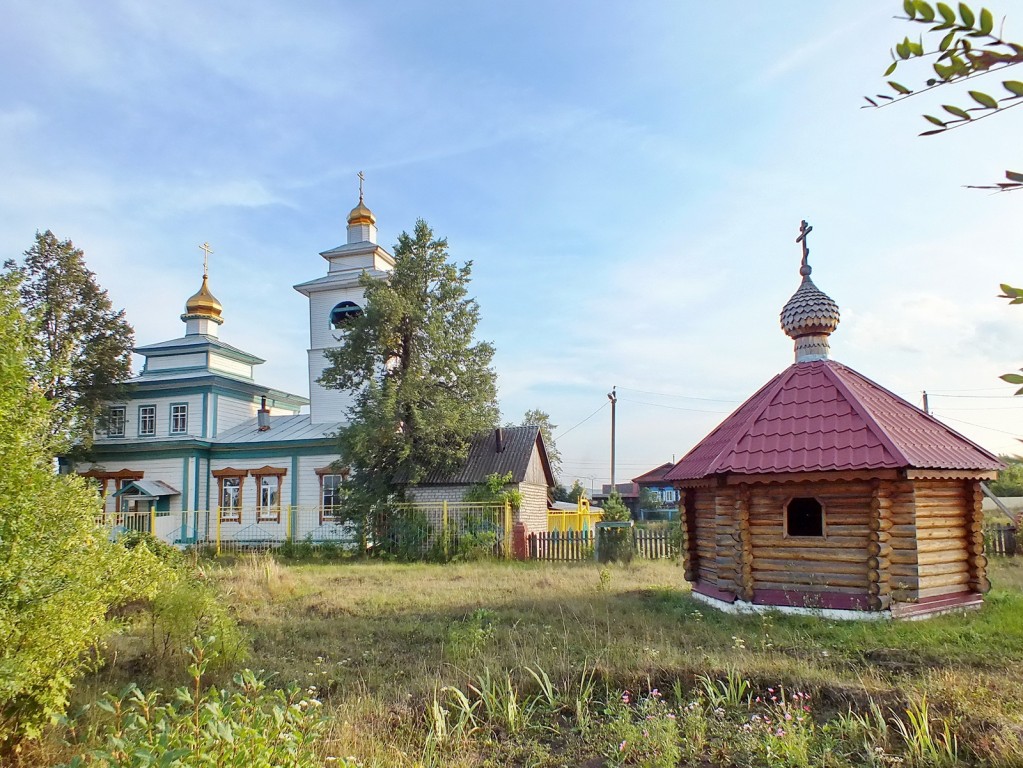 Церковь Троицы Живоначальной, Пристань (Артинский район (Артинский ГО), Свердловская область). общий вид в ландшафте