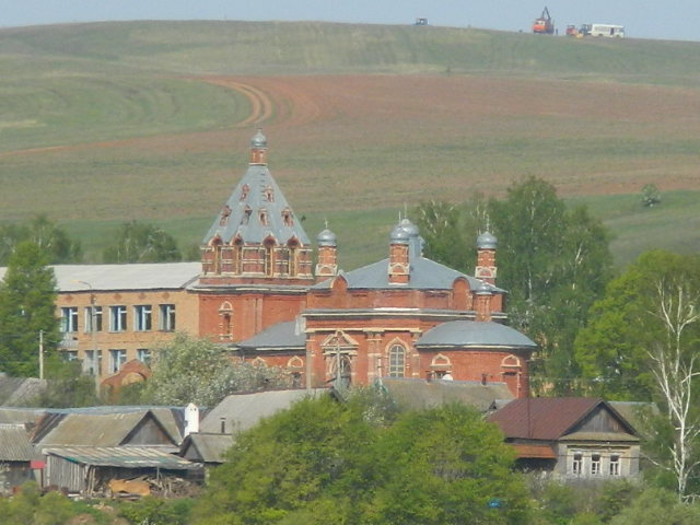 Церковь Покрова Пресвятой Богородицы, Отарка (Мамадышский район, Республика Татарстан). фасады, Вид с Вятки