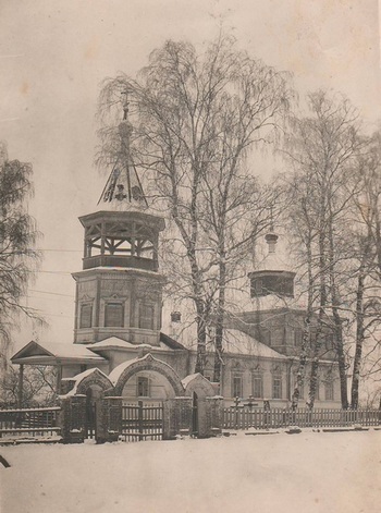 Церковь Михаила Архангела, Фокино (Воротынский район, Нижегородская область). архивная фотография, Михайло-Архангельский храм в с. Фокино. (Фотография 1930-х годов.) http://vrt-blago.ru/
