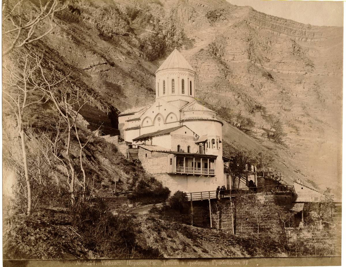Частная коллекция. Фото 1875 г., архивная фотография. Церковь Давида Гареджийского (Мамадавити), Мтацминдский район (Тбилиси, город, Грузия)