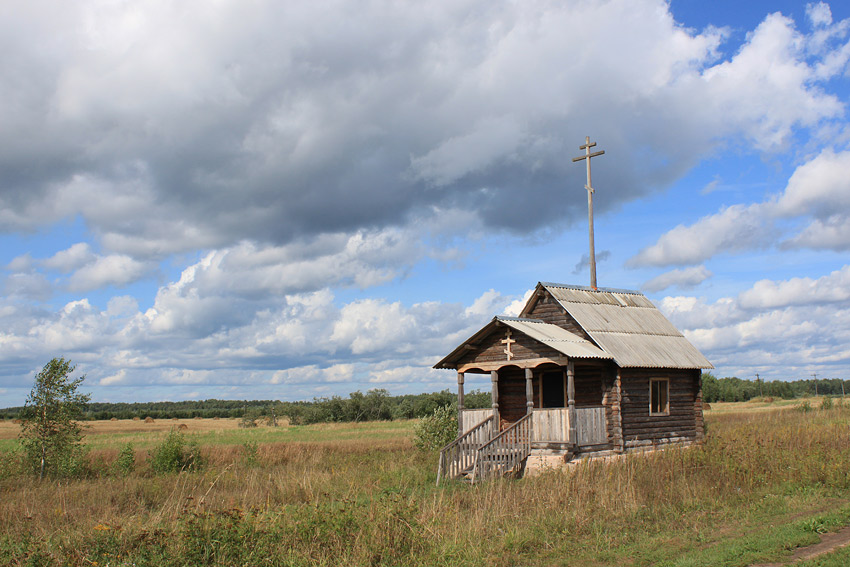 Часовня Иоанна Предтечи, Ёгольник (Солецкий район, Новгородская область). общий вид в ландшафте