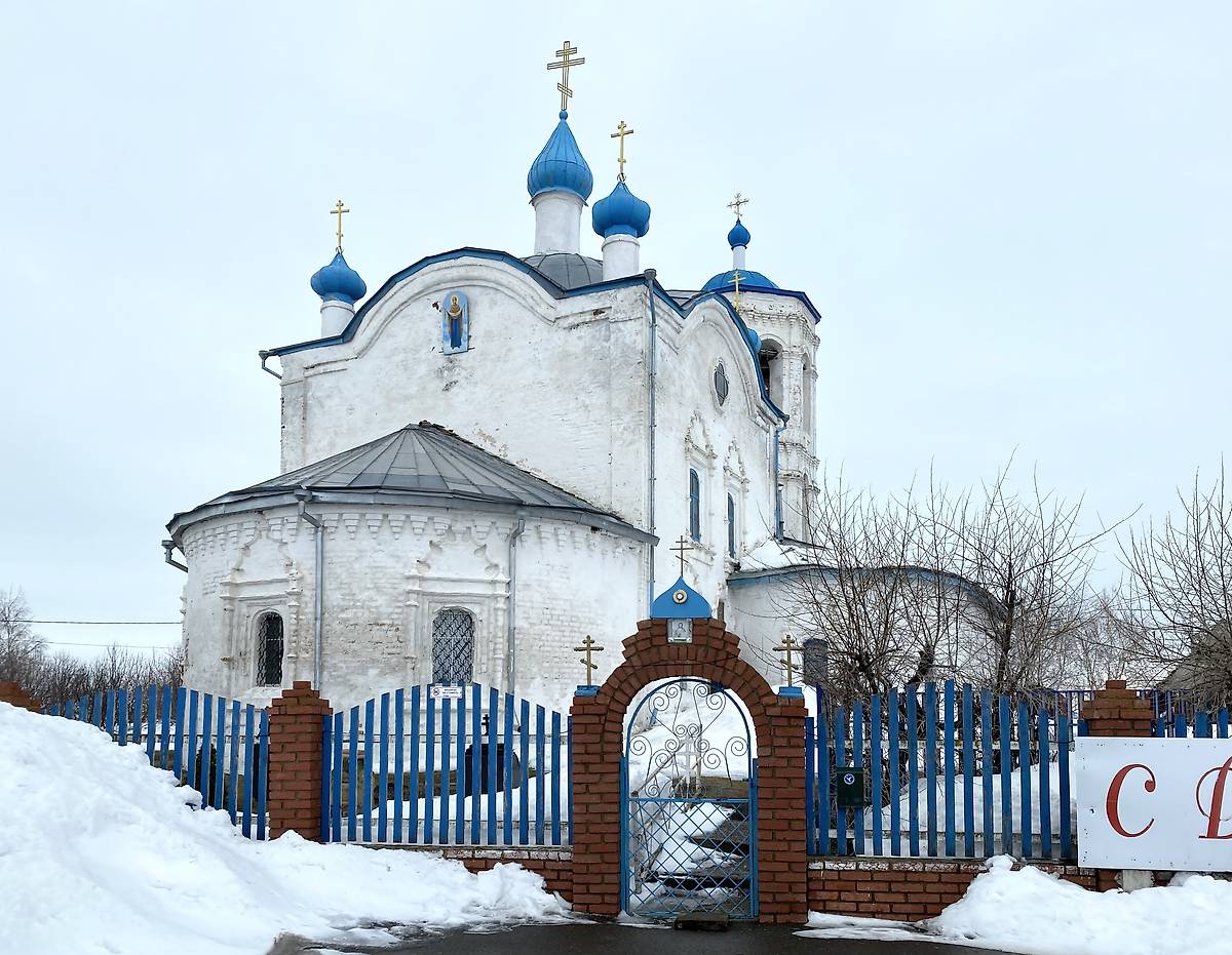Вид с северо-востока, фасады. Церковь Покрова Пресвятой Богородицы, Полянки (Спасский район, Республика Татарстан)