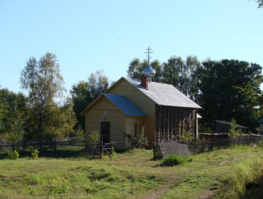 Спасский Погост. Церковь Спаса Преображения. общий вид в ландшафте