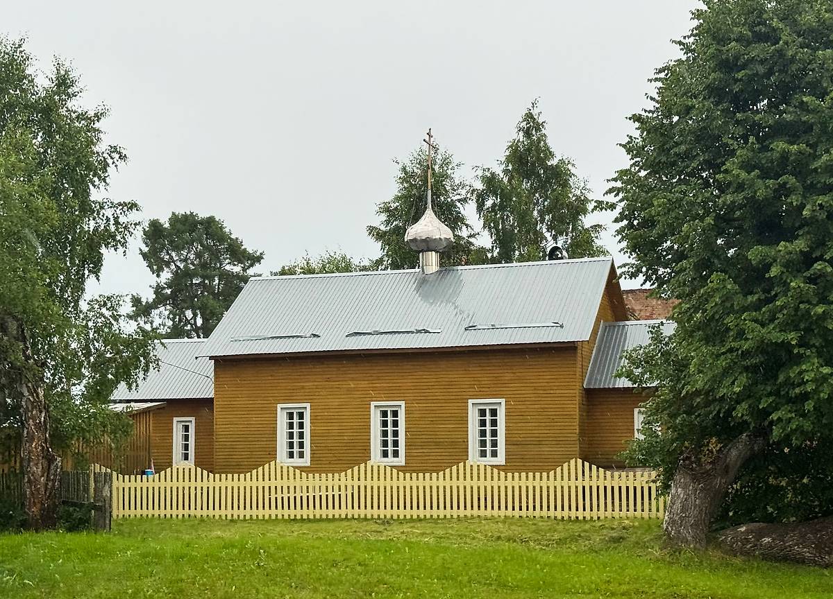 Вид с севера, фасады. Церковь Преображения Господня (новая), Спасский Погост (Тарногский район, Вологодская область)