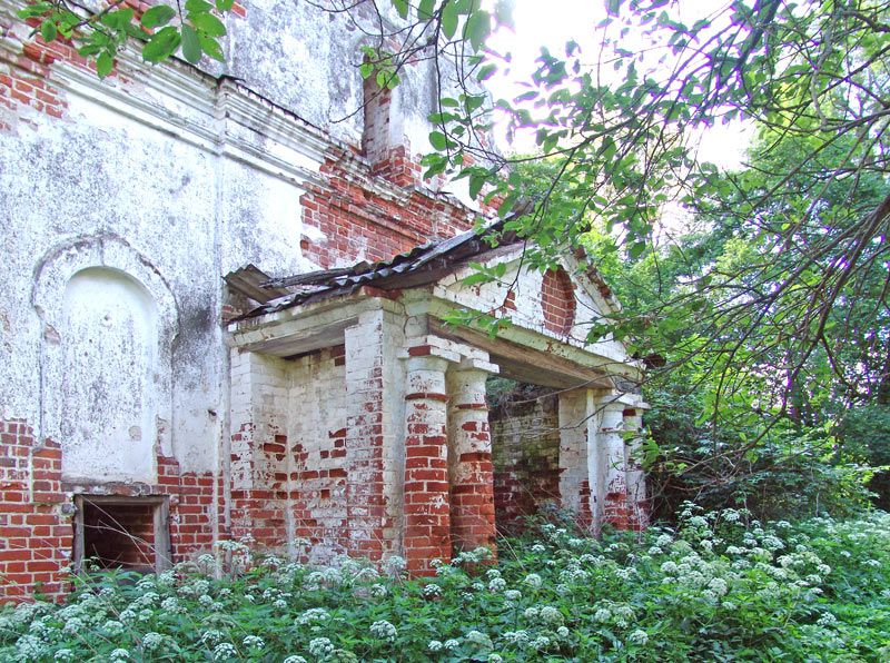 Давыдовское. Церковь Покрова Пресвятой Богородицы. архитектурные детали, Западный портик