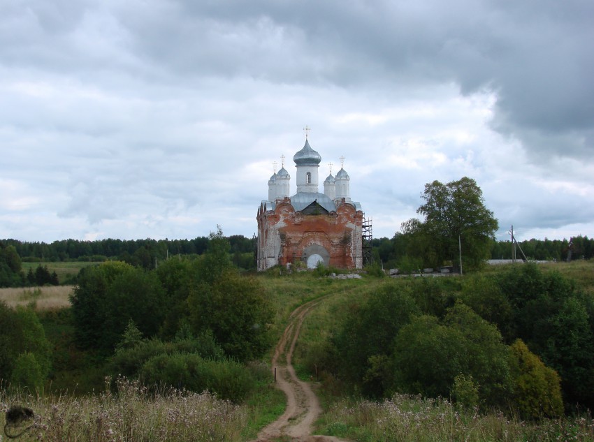 Христофорова пустынь. Церковь Смоленской иконы Божией Матери, Христофорова Пустынь (Вилегодский район, Архангельская область). общий вид в ландшафте