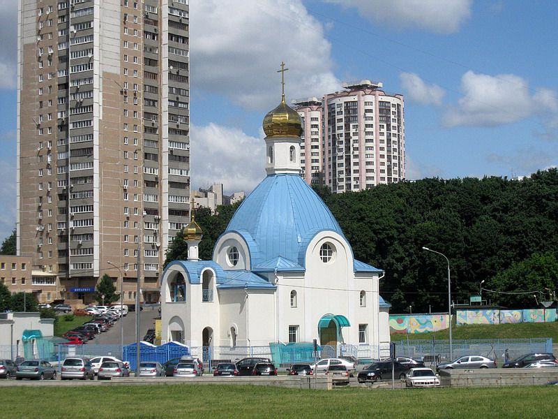 Тёплый Стан. Церковь Казанской иконы Божией Матери в Тёплом Стане. фасады, Москва. Церковь Казанской иконы Божией Матери в Теплом Стане.