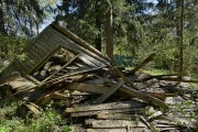 Церковь Воскресения Христова, Вид на руины храма с севера<br>, Володина (погост Лужинки), Торопецкий район, Тверская область