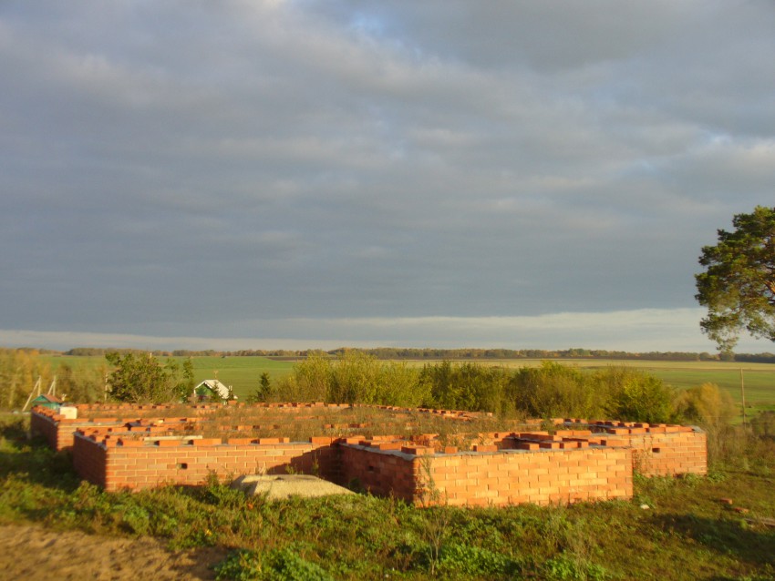 Церковь  Троицы Живоначальной, Арбузов Баран (Алексеевский район, Республика Татарстан). документальные фотографии, Строительство церкви в селе Арбузов Баран.