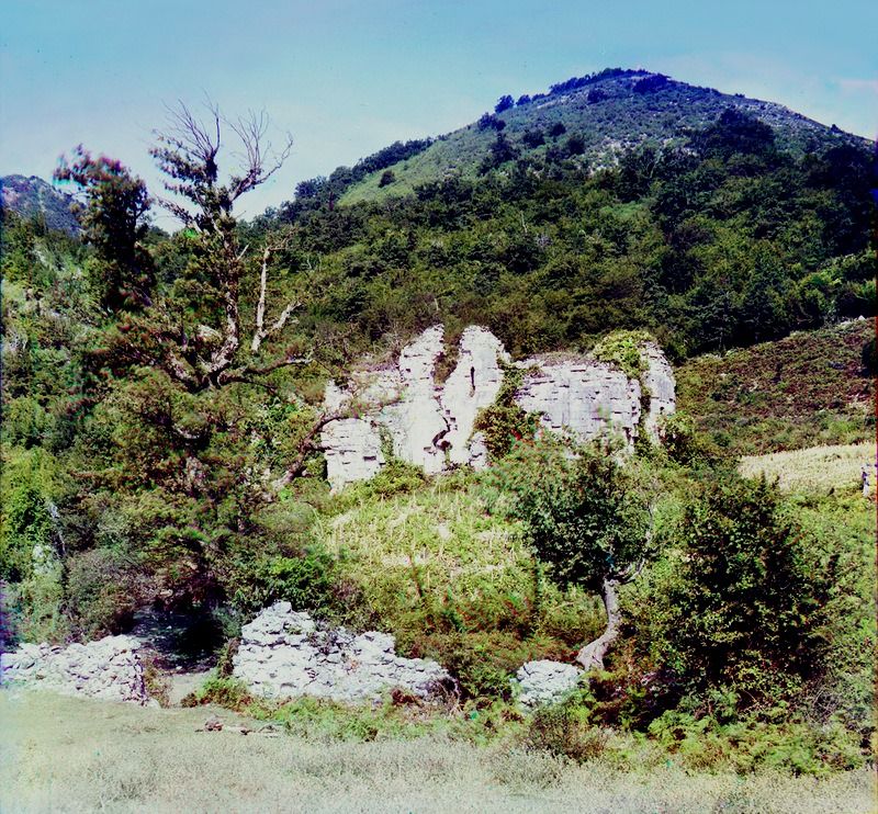 Церковь Богородицы, Бзыпта (Абхазия, Прочие страны). архивная фотография, Прокудин-Горский