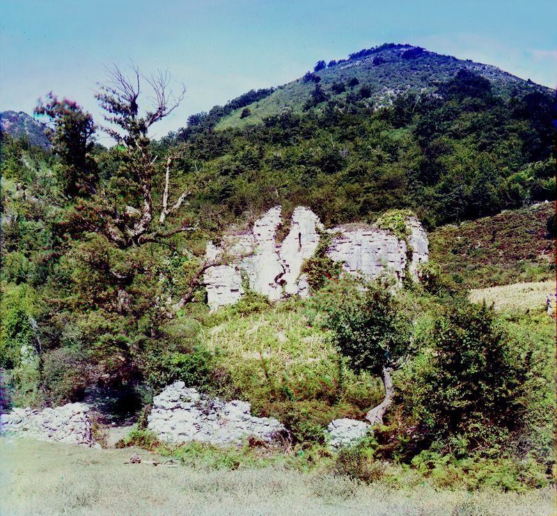 Бзыпта. Церковь Богородицы (Бзыпская базилика). архивная фотография, Прокудин-Горский