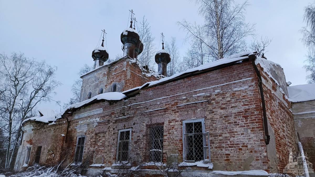 Вид на церковь с северной стороны, фасады. Церковь Спаса Нерукотворного Образа, Стельково (Кашинский городской округ, Тверская область)
