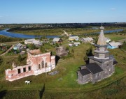 Храмовый комплекс. Церкви Николая Чудотворца (кирпичная и деревянная) и Петра и Павла, , Погост (Ратонаволок), Холмогорский район, Архангельская область