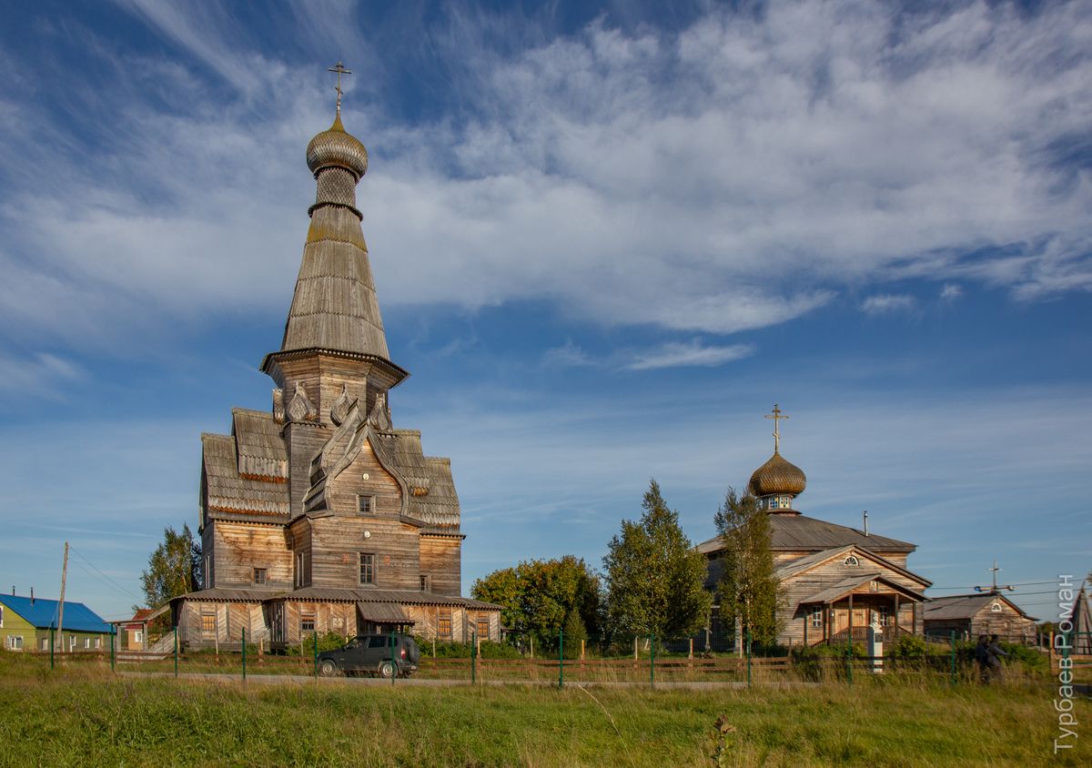 Храмовый комплекс Пречистенской (Успенской) стороны, Варзуга (Терский район, Мурманская область). фасады, Вид с запада