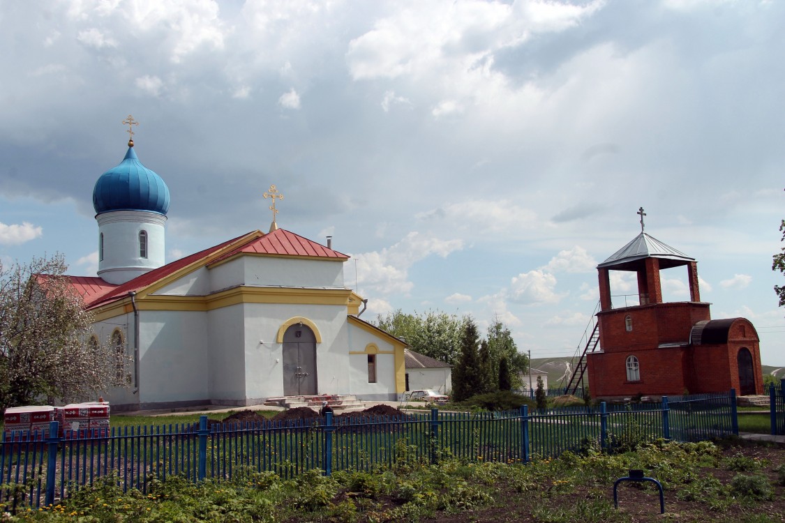 Церковь Николая Чудотворца, Верхнее Турово (Нижнедевицкий район, Воронежская область). общий вид в ландшафте