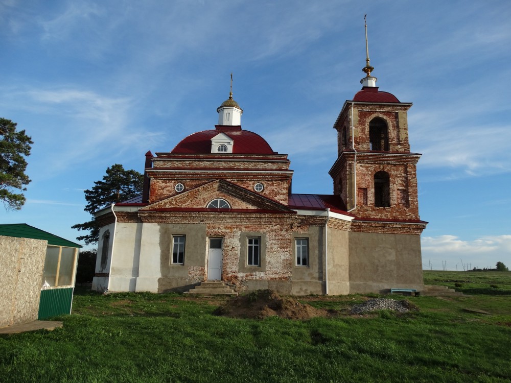 Парафеевка. Богородице-Тихвинский Рябашский женский монастырь. Церковь Илии Пророка. фасады