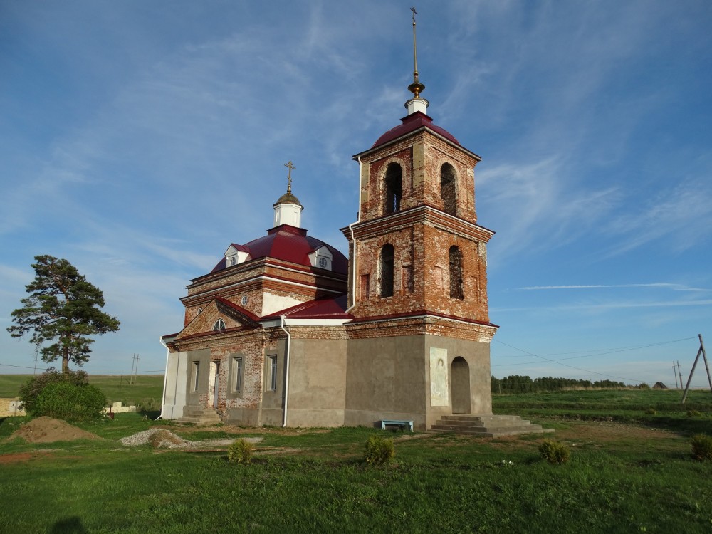 Парафеевка. Богородице-Тихвинский Рябашский женский монастырь. Церковь Илии Пророка. фасады