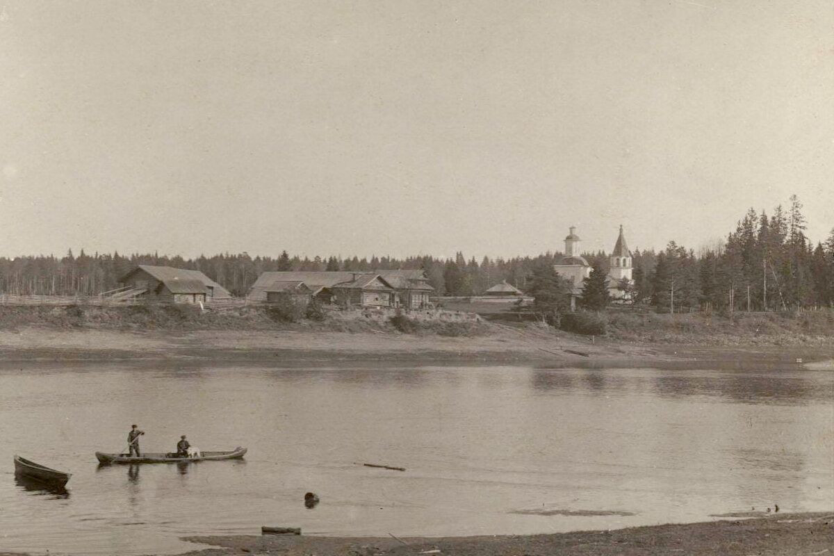 Дедова Троицкая пустынь, Дедов Остров (Тотемский район, Вологодская область). архивная фотография, Фрагмент фото 1927 года из фондов Тотемского музейного объединения