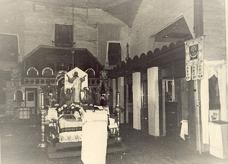 Церковь Михаила Архангела (новая), Боярка (Фастовский район, Украина, Киевская область). архивная фотография, Интерьер церкви Михаила Архангела (старой), 1905 год.
