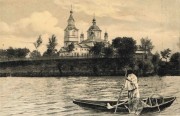 Церковь Михаила Архангела (новая), Вид с реки, старинное фото<br>, Боярка, Фастовский район, Украина, Киевская область