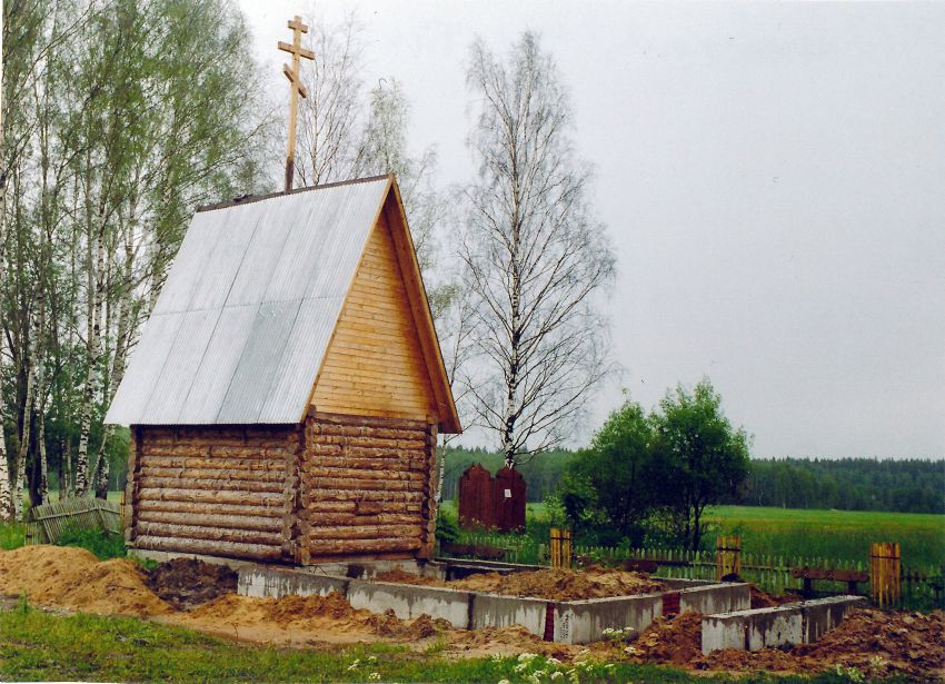 Часовня Тихвинской иконы Божией Матери, Ивановская (Егорьевский городской округ, Московская область). фасады, в начале строительства