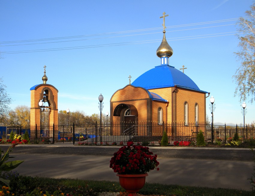 Церковь Сергия Радонежского, Теребрено (Краснояружский район, Белгородская область). общий вид в ландшафте