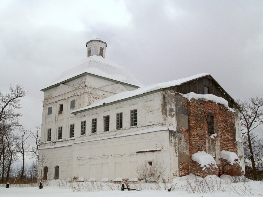 Никола-Корень. Церковь Николая Чудотворца. общий вид в ландшафте