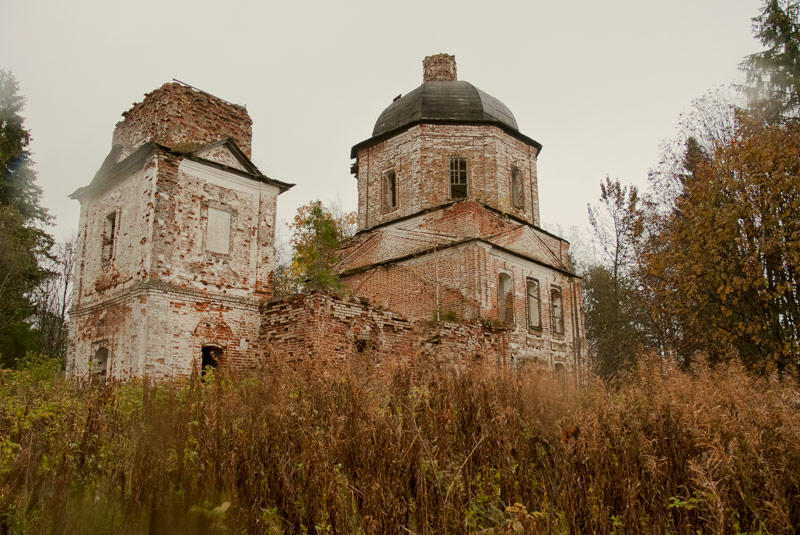 Церковь Тихвинской иконы Божией Матери, Олино (Белозерский район, Вологодская область). фасады