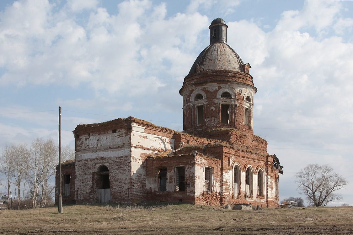 Церковь Макария Унженского и Желтоводского, Макарьевское (Далматовский район, Курганская область). фасады, Вид с юго-запада