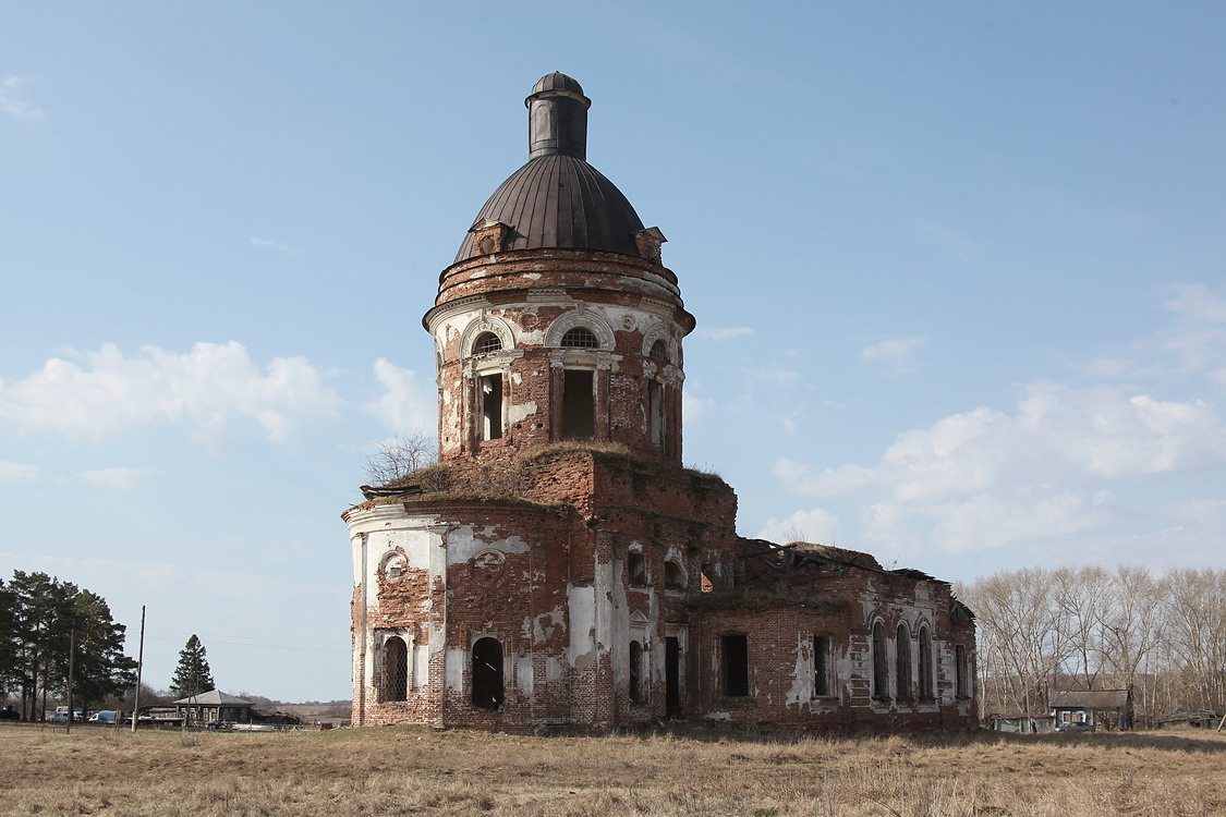Церковь Макария Унженского и Желтоводского, Макарьевское (Далматовский район, Курганская область). фасады, Вид с северо-востока