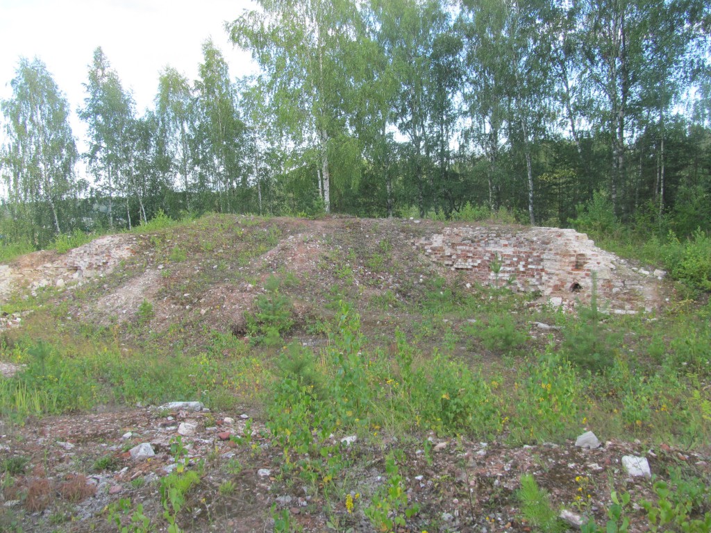 Часовня Бориса и Глеба, Знаменское (Ржевский район и г. Ржев, Тверская область). дополнительная информация, Вид на котлован на месте церкви Бориса и Глеба