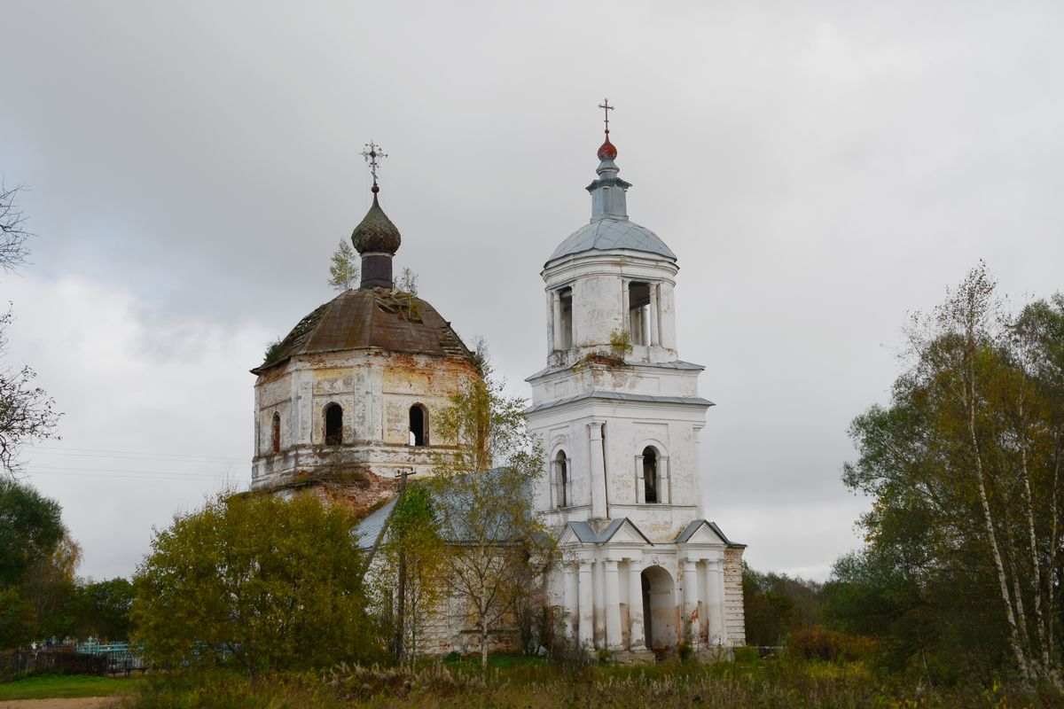 Церковь Вознесения Господня, Новокотово (Молоковский район, Тверская область). общий вид в ландшафте